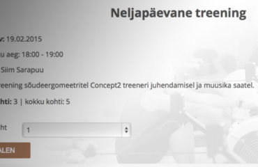 Treeningule registreerumine